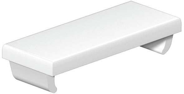 A white shelving unit with smooth, modern edges, mounted on two brackets. Ideal for space-saving storage on walls.