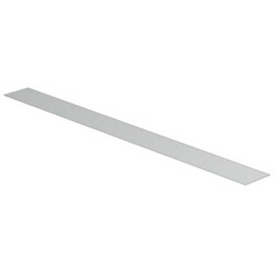 A grey ruler lies diagonally on a white background.