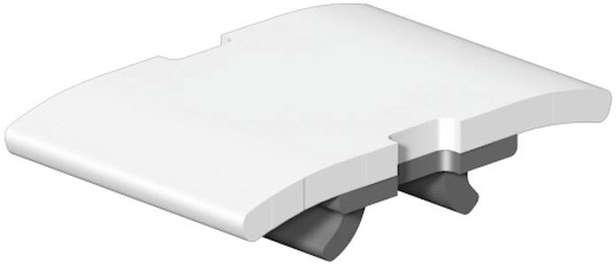 White LEGO base plate with two grey studs on the underside, used as a building element in LEGO constructions.