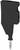 Black key with symbolic logo and metallic end, likely for electrical or mechanical applications.