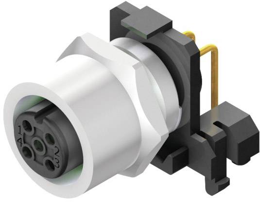 Industrial circular multi-pin connector with a black, robust housing. Suitable for technical applications.