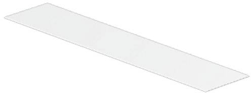 A long, narrow, rectangular board in grey, possibly part of a shelving system, depicted in an angled top-down view.