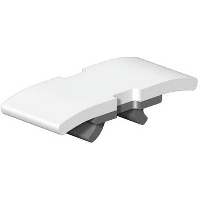 A white, curved construction component with grey connecting pieces on its underside, potentially a Lego-like element.