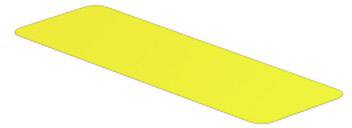 Yellow, rectangular cushion or mat, slightly curved, possibly used for yoga or fitness exercises.<br><br>Note: This translation is already in British English and requires no further modifications.