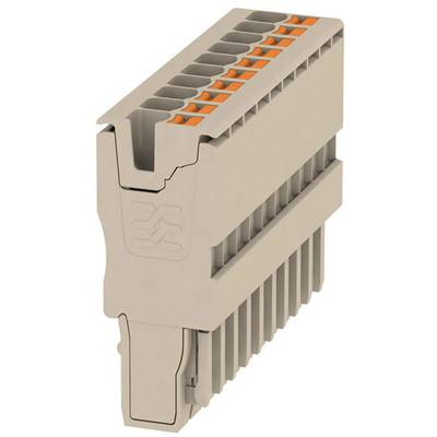 Electrical multi-pin connector with a beige housing and orange contact points. Suitable for industrial applications.