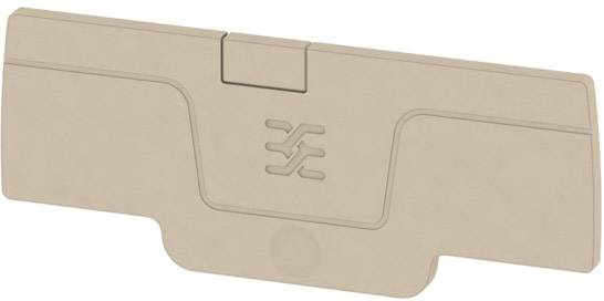 A brown rectangular cover with a symbol in the centre.