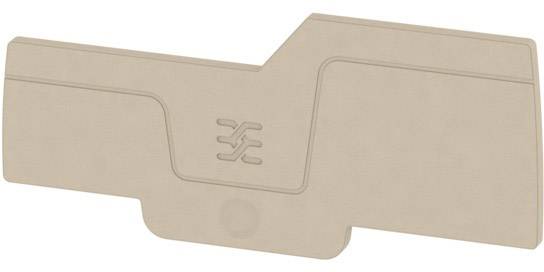 Beige, rectangular plastic component with recesses and a central, symmetrical pattern.