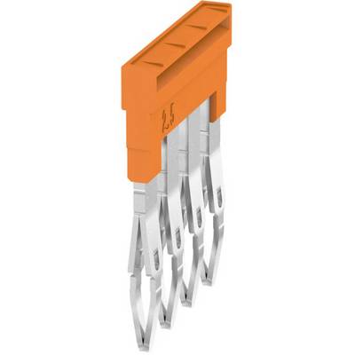 Orange removal aid handle with '2.5' inscription, attached to five parallel silver metal clamps.