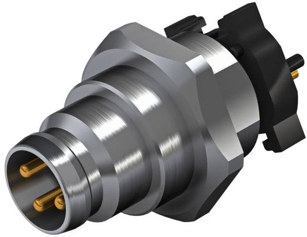 Metal plug of an electronic device with multiple pins and a black housing, suitable for connecting devices.