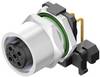 Weidmüller 2423420000 Sensor/actuator built-in connector M12 Socket, horizontal mount No. of pins (RJ): 4 10 pc(s) Piece