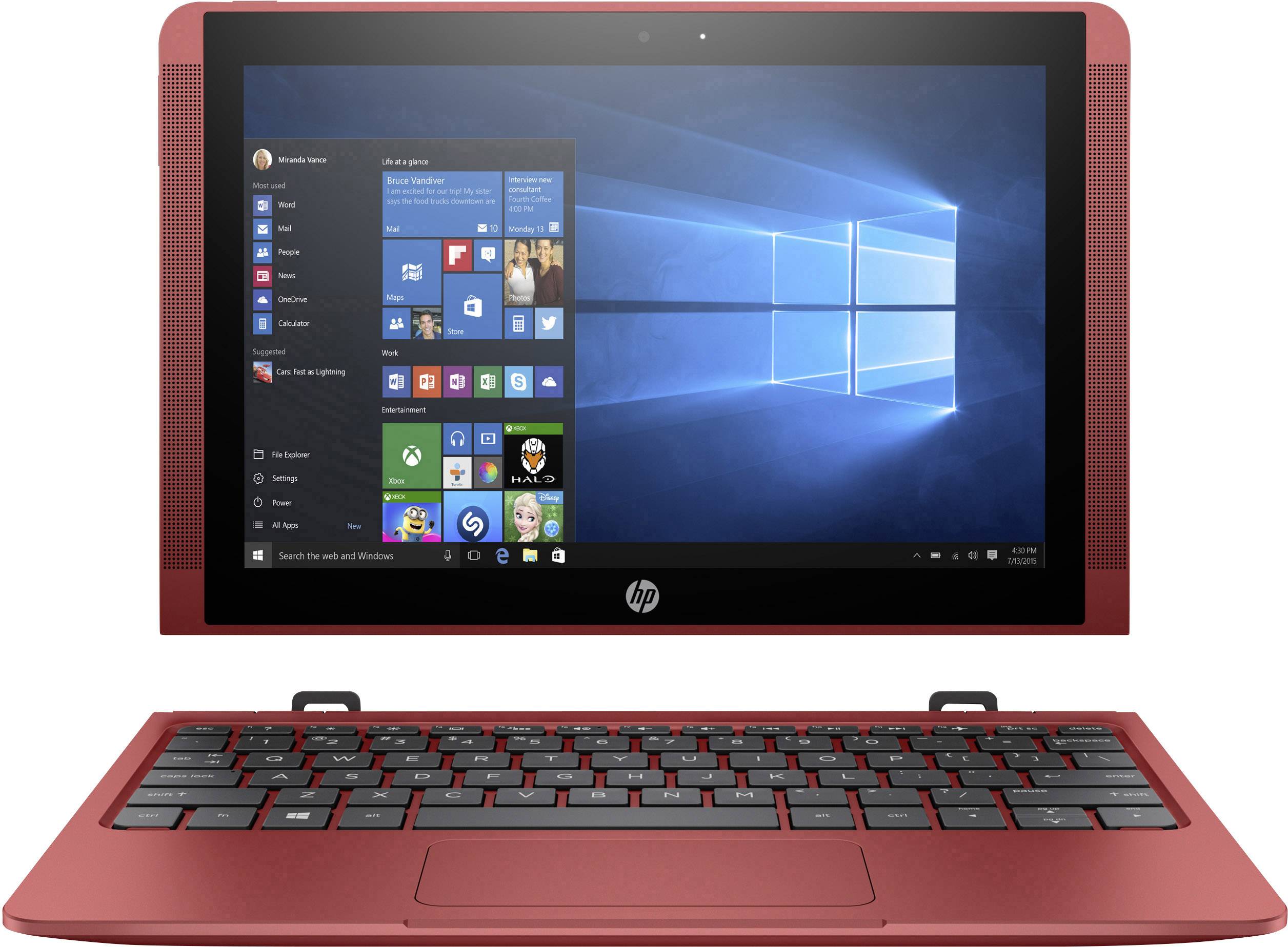 Hp Wifi 32 Gb Red Windows 2 In 1 25 7 Cm 10 1 Inch 1 44 Ghz Intel Atom X5 Microsoft Windows 10 1280 X 800 P Conrad Com