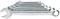 A set of eight ring spanners in ascending sizes, made of gleaming metal, marked with 'GEDORE GERMANY'.