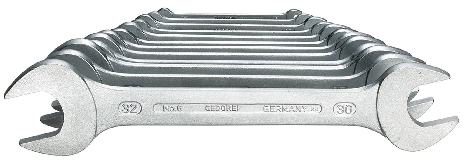 Gedore 6077700 6077700 Double-ended open ring spanner set 12-piece Spanner size (metric) 6 - 32 mm