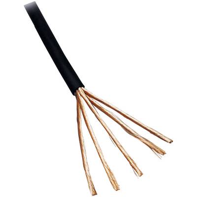 Black cable with exposed copper wires protruding from one end.