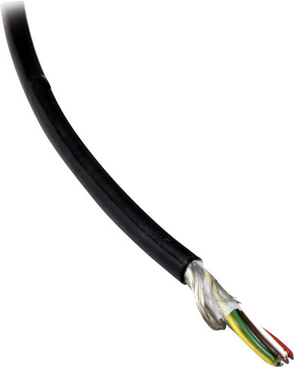 BKL Electronic 1506043/5 Data transfer cable Li12YD11Y 4 x 0.14 mm² Black 5 m