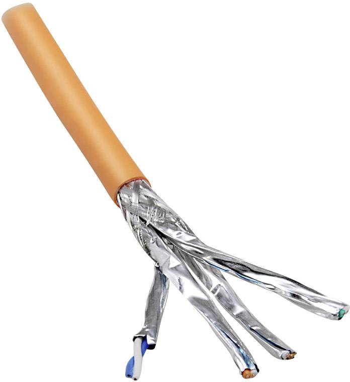 BKL Electronic 10010810 Network cable CAT 7 S/FTP 8 x 0.258 mm² Orange 100 m