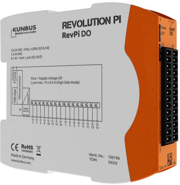 Revolution Pi by Kunbus RevPi DO PR100196 PLC add-on module 24 V