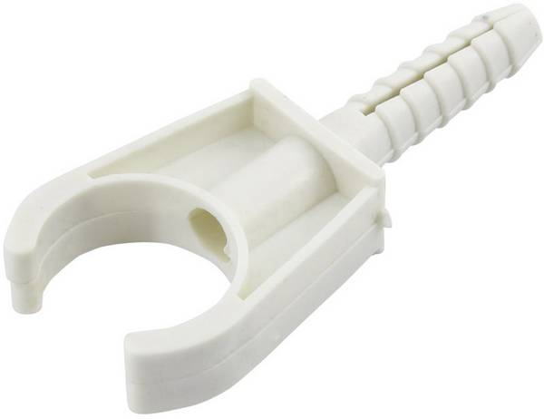 TRU COMPONENTS Fastener Detachable 93013c1199 Bundle Ø range 25 mm (max) brickwork plug-fit, + plug White 1 pc(s)