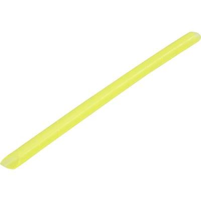 A yellow drinking straw on a white background.