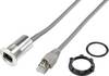TRU COMPONENTS RJ45 mounted socket, cable length 1.50 m RJ45-03-BK Socket, built-in, Plug, straight Black 1 pc(s)
