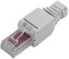 TRU COMPONENTS RJ45 connector, Cat 6 Plug, straight No. of pins (RJ) 8 Grey 1 pc(s)