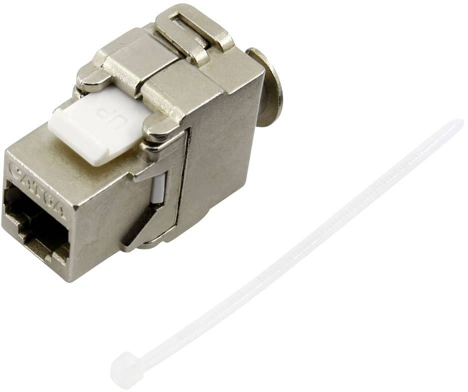 TRU COMPONENTS RJ45 coupling, CAT 6a 93038C360 Connector, straight No. of pins (RJ) 8 Metal 1 pc(s)