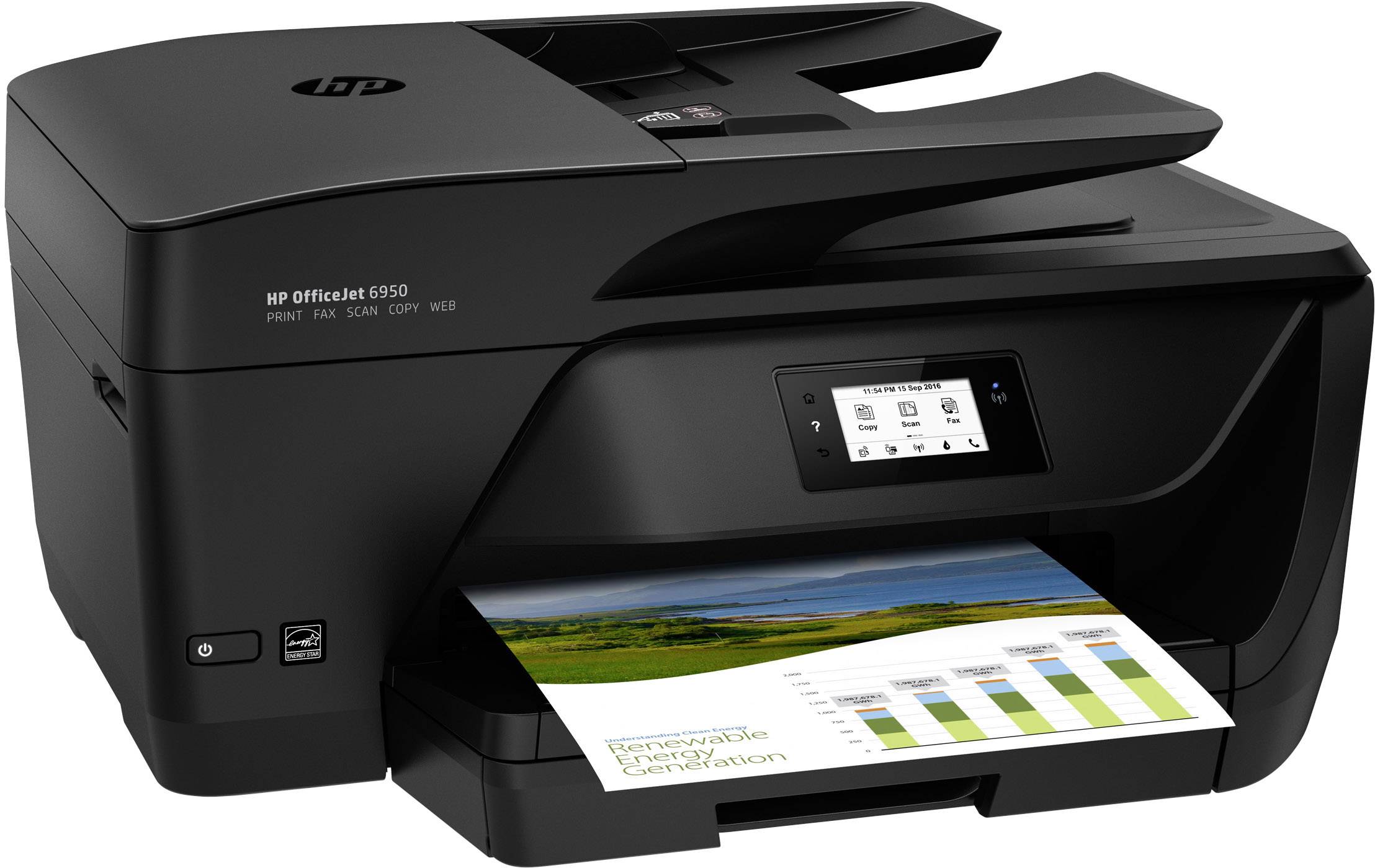 HP OfficeJet 6950 All-in-One Colour inkjet multifunction printer A4 Printer,  scanner, copier, fax Wi-Fi, Duplex, ADF
