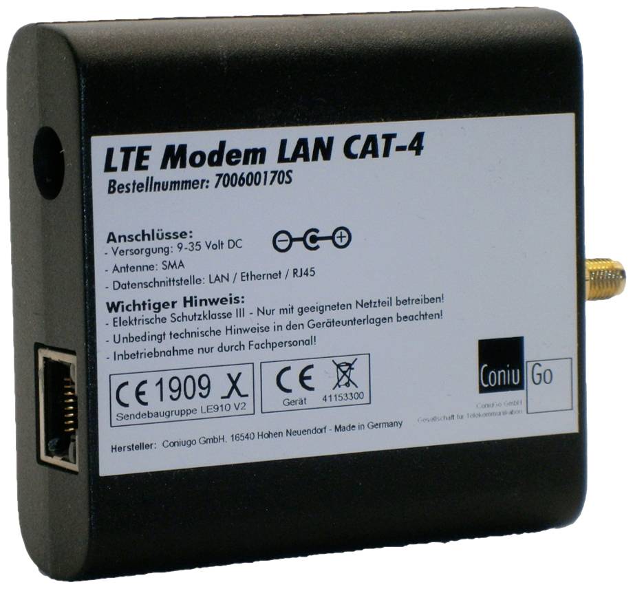 ConiuGo 700600170S LTE modem 9 V DC, 12 V DC, 24 V DC, 35 V DC
