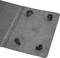 Grey and black tablet case with four elastic securing straps at the corners for secure attachment of a tablet.