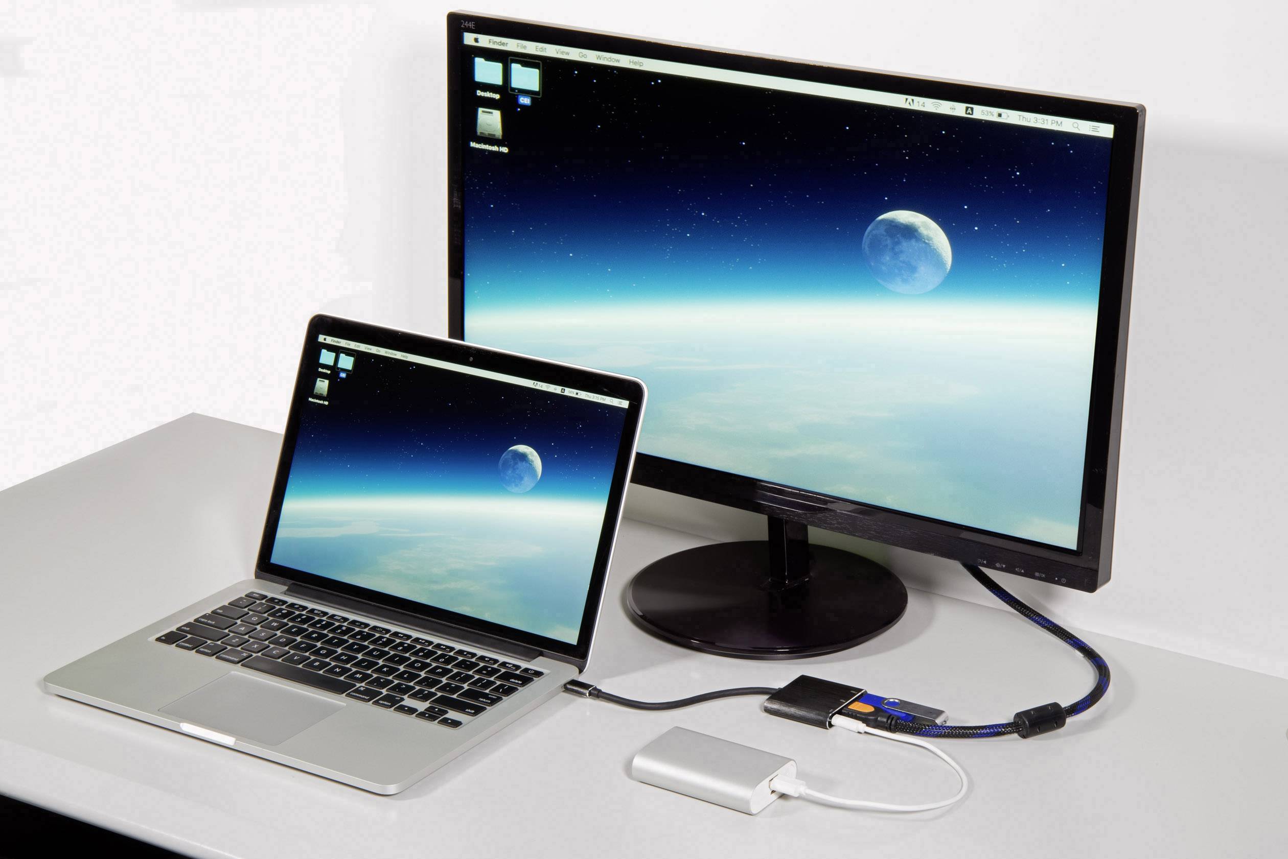 Renkforce RF-4548306 USB / HDMI Adapter [1x USB-C® plug - 1x HDMI socket, USB 3.2 1st Gen port A (USB 3.0), USB-C® socke-6