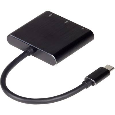 Renkforce RF-4548306 USB / HDMI Adapter [1x USB-C® plug - 1x HDMI socket, USB 3.2 1st Gen port A (USB 3.0), USB-C® socke-1