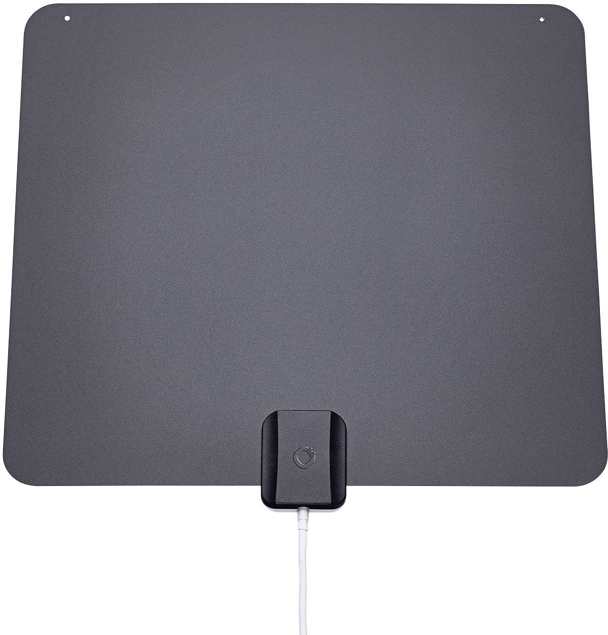 Oehlbach XXL® Razor Flat DVB-T/T2 active planar antenna Indoors Black, Grey