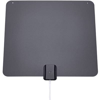 Oehlbach XXL® Razor Flat DVB-T/T2 active planar antenna Indoors Black, Grey