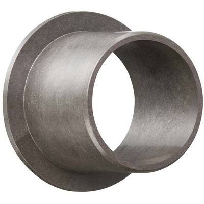 A silver, cylindrical metal sleeve with a flange, presumably a mechanical component, on a white background.