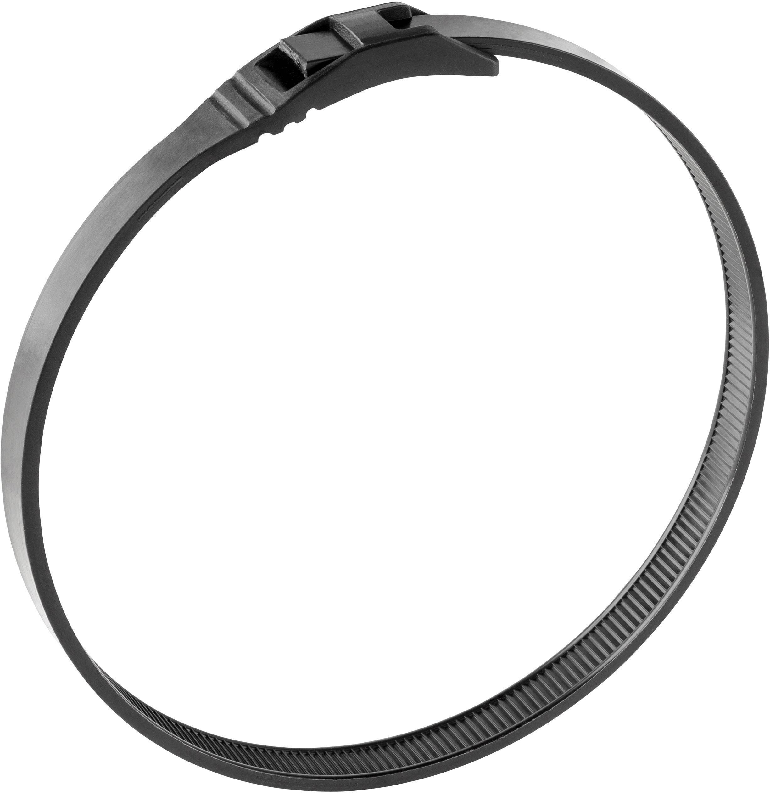 Norma 08600620600 Cable tie 600 mm 7.602 mm Black Flat head, High UTS 1 pc(s)