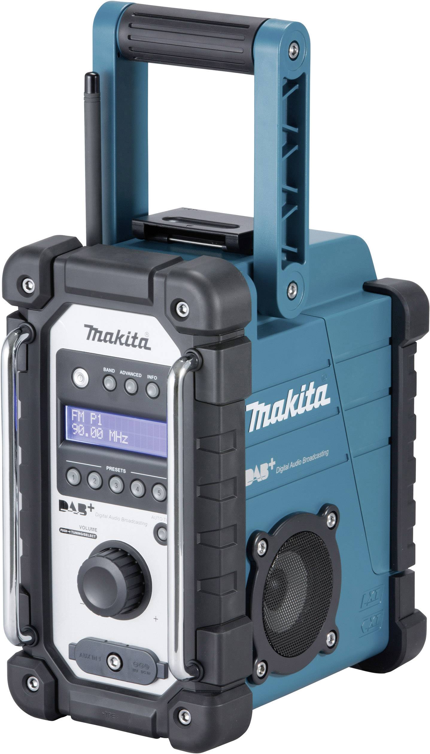 Makita DMR110 Workplace radio DAB+, FM AUX splashproof Black, Turquoise