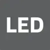 Grey background with large, black 'LED' text in the centre.