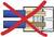 Socket with red cross indicates improper or prohibited use of a cable or connection.