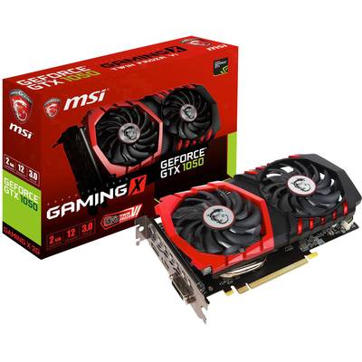 MSI Gaming GPU Nvidia GeForce GTX1050 Gaming X 2 GB GDDR5X RAM PCIe x16 HDMI™, DVI, DisplayPort