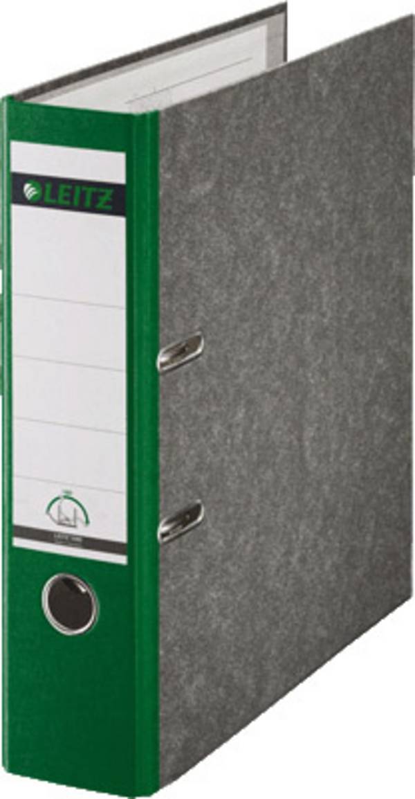 Leitz Folder 1080 A4 Spine width: 80 mm Green Paste paper 2 brackets 10805055