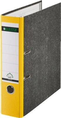 Leitz Folder 1080 A4 Spine width: 80 mm Yellow Paste paper 2 brackets 10805015