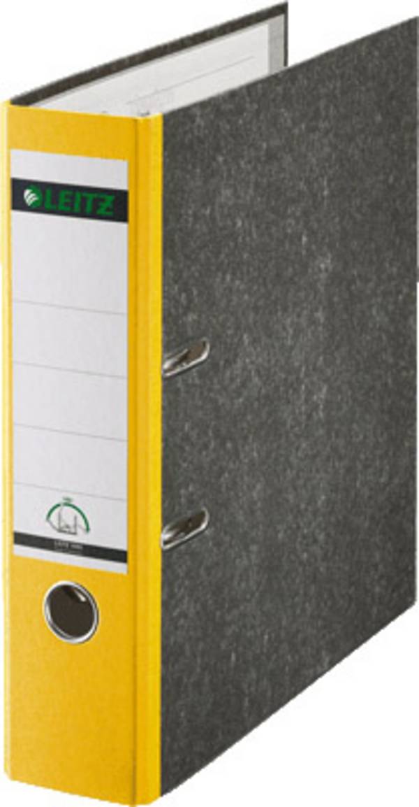 Leitz Folder 1080 A4 Spine width: 80 mm Yellow Paste paper 2 brackets 10805015