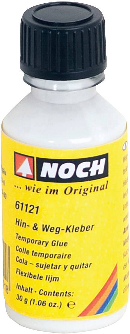 Yellow bottle with black lid, contains 'Here & Away Glue', brand Noch, 30 grams.