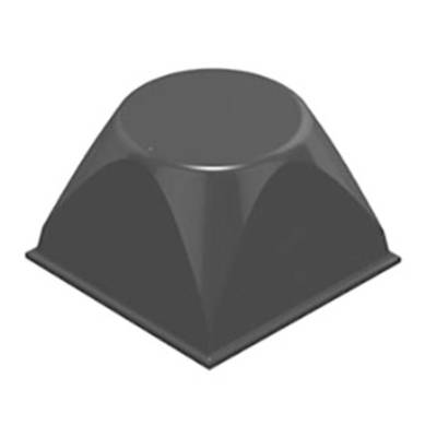 3M 7000001889 Foot square Black (W x H) 20.6 mm x 13.2 mm 1 pc(s) 