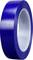 A blue roll of insulating tape, viewed from the side, shows a glossy surface. Ideal for electrical applications.