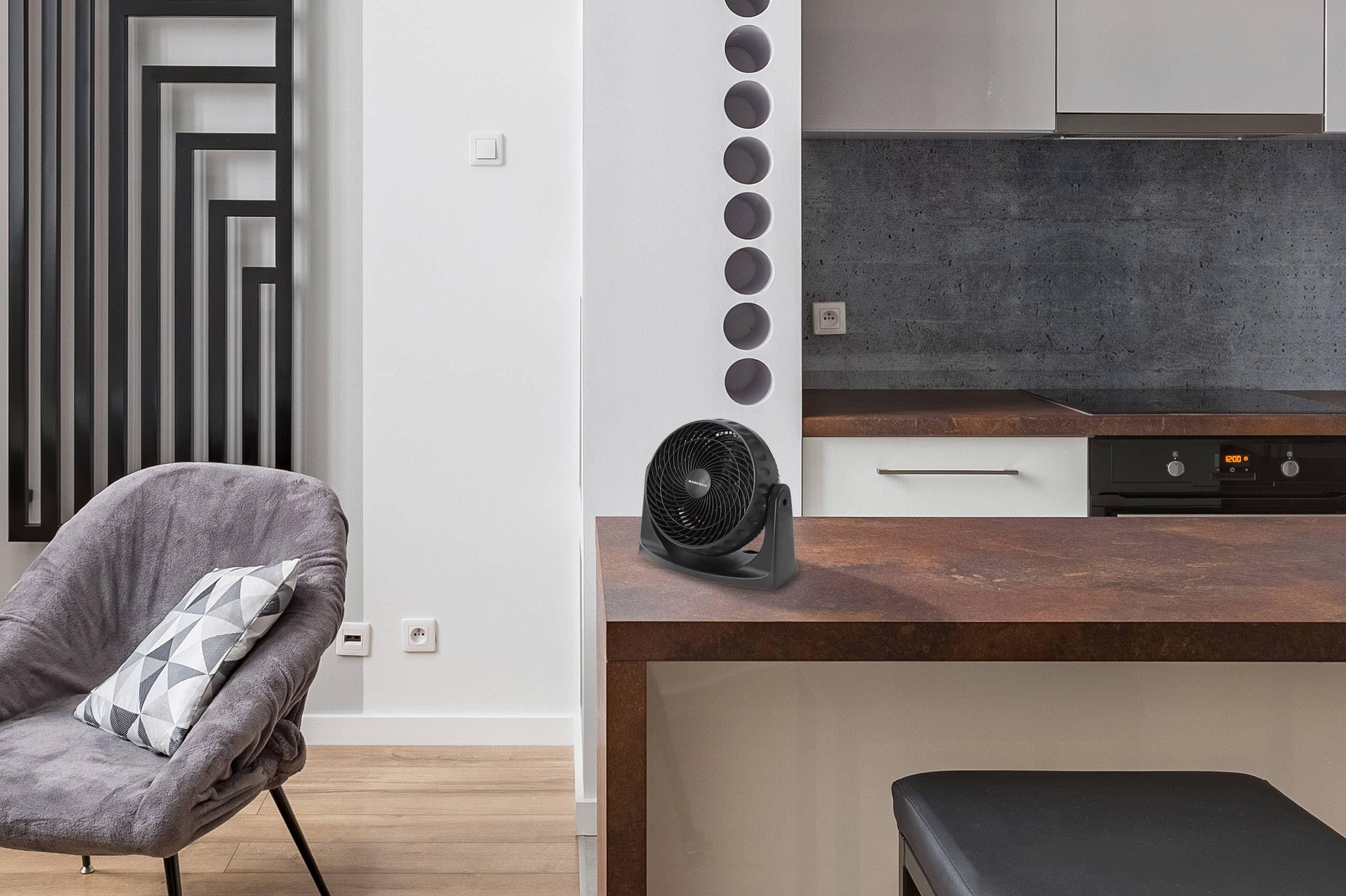 Basetech AF-20A Desk fan 30 W (Ø x H) 18 cm x 26 cm Black-4