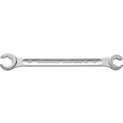 A double-ended spanner with a hexagon external profile, brand STAHLWILLE, metric size '3/4'. Shiny metal, rounded ends.