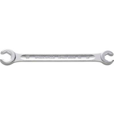A silver spanar with the inscription 'STAHLWILLE OPEN RING 3/4' in the centre of the tool.