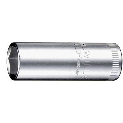 A silver hexagonal socket with the inscription 'WILL ALLOY GERMANY'. It is used for tightening or loosening screws.