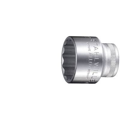 A chrome-plated socket with the inscription 'STAHLWILLE CHROME ALLOY GERMANY', suitable for screw-related work.